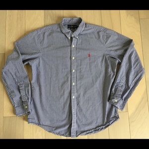 Ralph Lauren Blue Checkered Shirt XL SLIM Shirt